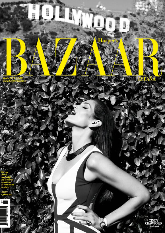 Cindy Crawford en couverture du magazine Harper's Bazaar España. Juin 2013.
