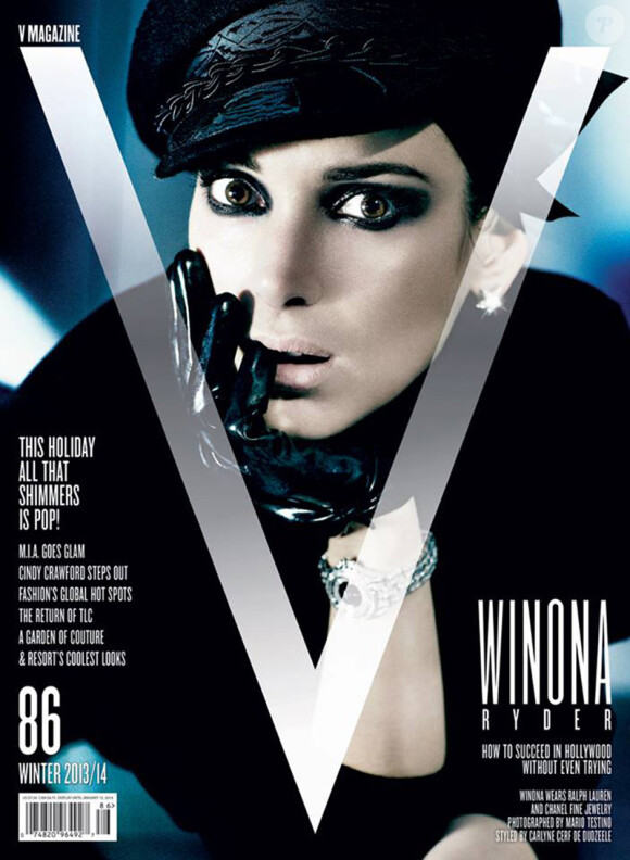 Winona Ryder en couverture de V86.