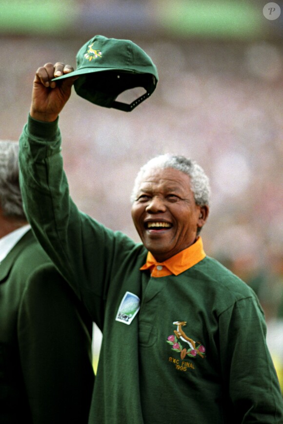 Nelson Mandela à Johannesbourg, le 24 juin 1995.