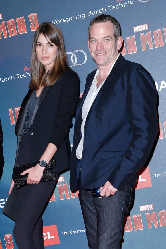 Garou et sa compagne Stéphanie Fournier à l'avant-première parisienne de "Iron Man 3" au Grand Rex le 14 avril 2013.