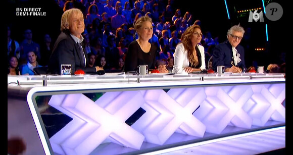 Le jury lors de la demi-finale de "La France a un incroyable talent" sur M6. 