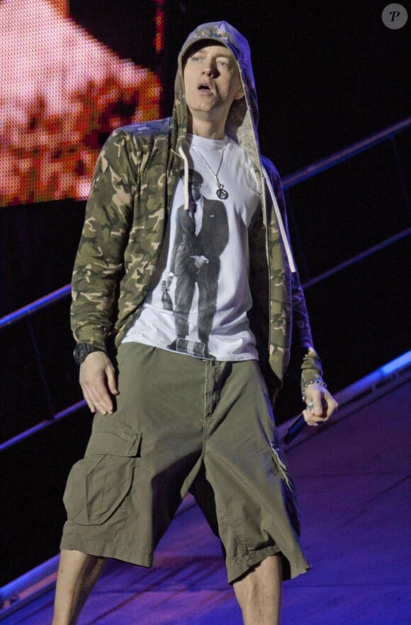 Le rappeur Eminem en concert au "Reading Festival 2013" au Royaume-Uni. Le 24 août 2013