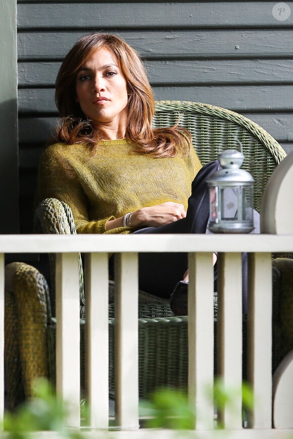 Jennifer Lopez sur le tournage de "The Boy Next Door" à Los Angeles, le 23 novembre 2013.