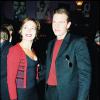 Guillaume Depardieu et Elise Ventre, mère de sa fille Louise (née en 2001), à Paris, le 6 février 2000.
