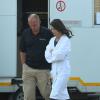 Exclusif - Katie Holmes sur le tournage du film "The Giver" à Cape Town en Afrique du Sud, le 20 novembre 2013. La veille, l'actrice arrivait d'un vol de24 heures en provenance de New York.