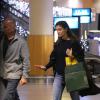 Exclusif - Katie Holmes arrive à l'aéroport du Cap en Afrique du Sud, le 19 novembre 2013, pour le tournage du film The Giver.