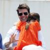 Tom Cruise va faire un tour en hélico avec Suri, à New York, le 18 juillet 2012.