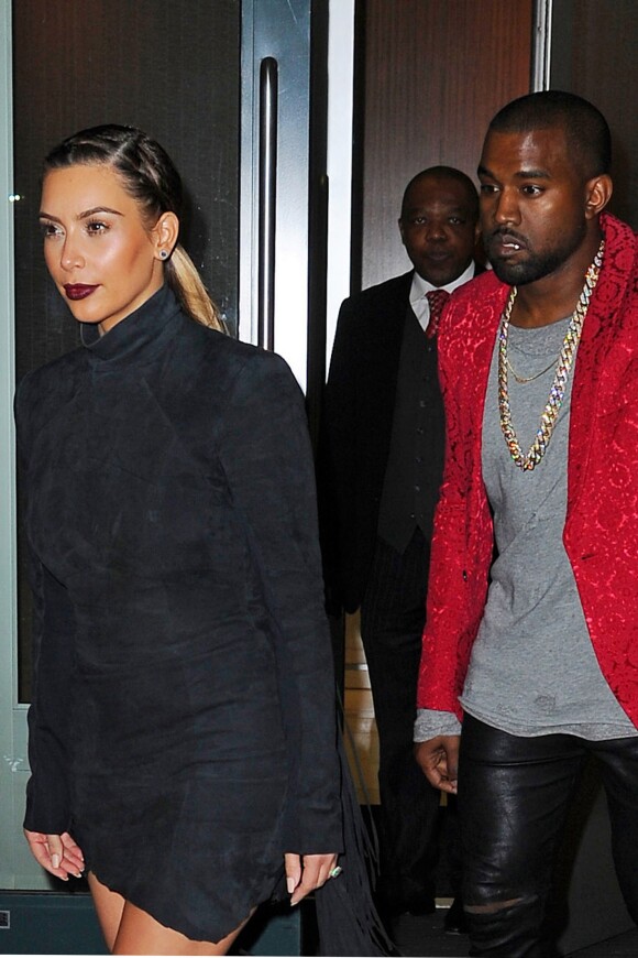 Kim Kardashian et Kanye West à New York le 23 novembre 2013