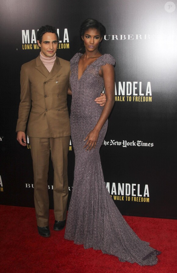 Zac Posen et Sessilie Lopez lors de la première de Mandela: Long Walk To Freedom au Ziegfeld Theatre à New York le 25 novembre 2013.