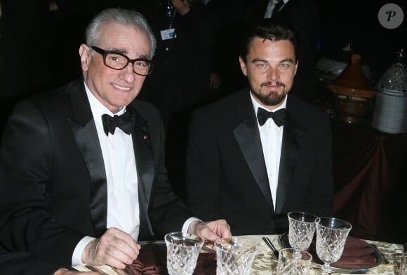 Martin Scorsese et Leonardo DiCaprio à Marrakech, le 9 décembre 2007.