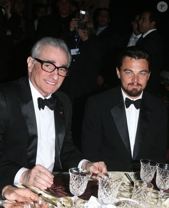 Martin Scorsese et Leonardo DiCaprio à Marrakech, le 9 décembre 2007.