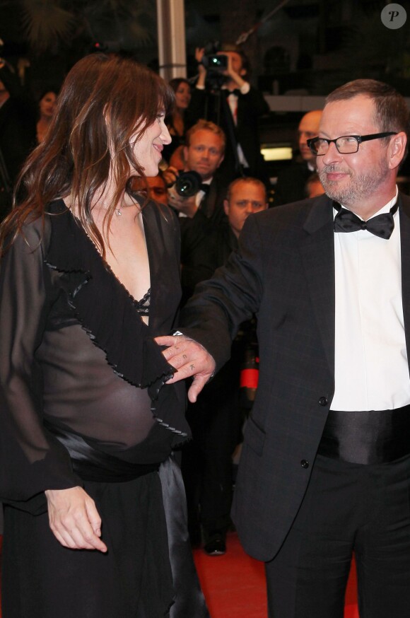 Charlotte Gainsbourg et Lars von Trier à Cannes le 18 mai 2011.