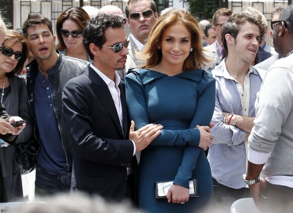 Jennifer Lopez et son ex-mari Marc Anthony à Los Angeles, le 23 mai 2011.