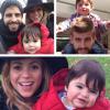 Shakira a partagé une photo de famille avec son homme Gerard Piqué et leur adorable Milan, le 17 novembre 2013.