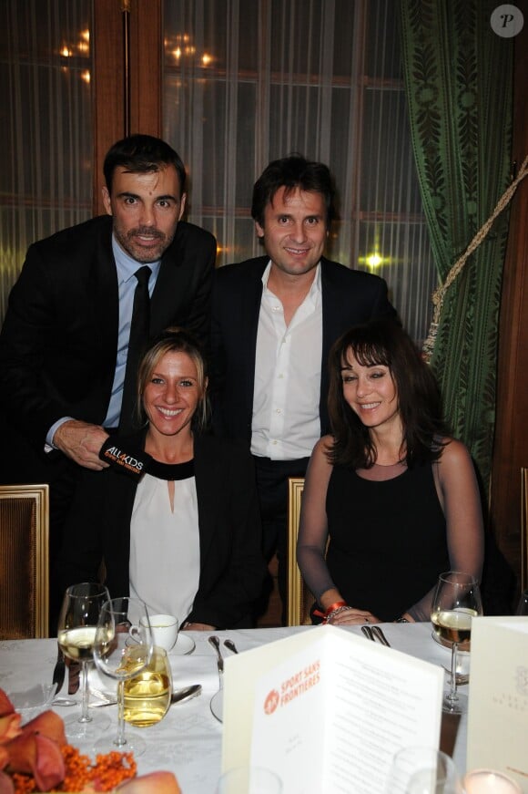 Marc Libbra et Fabrice Santoro le 20 novembre 2013 à Paris au dîner de gala en soutien à All4kids et Sports Sans Frontières au Shangri-La Hotel.
