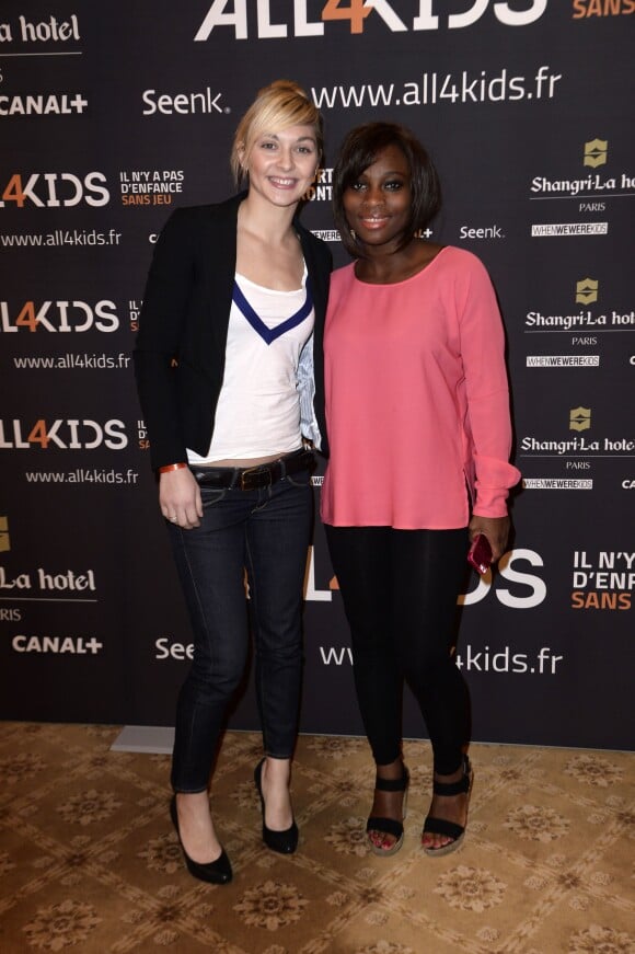 Automne Pavia et Priscillien Gnetto le 20 novembre 2013 à Paris au dîner de gala en soutien à All4kids et Sports Sans Frontières au Shangri-La Hotel.