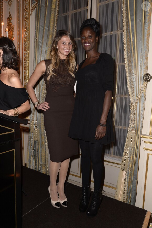 Tatiana Golovin et Maureen Nisima le 20 novembre 2013 à Paris au dîner de gala en soutien à All4kids et Sports Sans Frontières au Shangri-La Hotel.