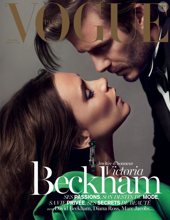Victoria Beckham et David par Inez & Vinoodh en couverture de Vogue Paris, en kiosques le 2 décembre 2013.