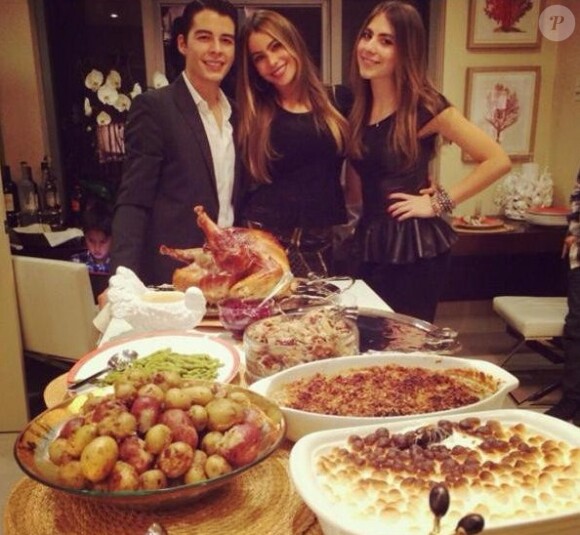 Sofia Vergara s'est délectée d'un délicieux repas de Thanksgiving, le 28 novembre 2013.