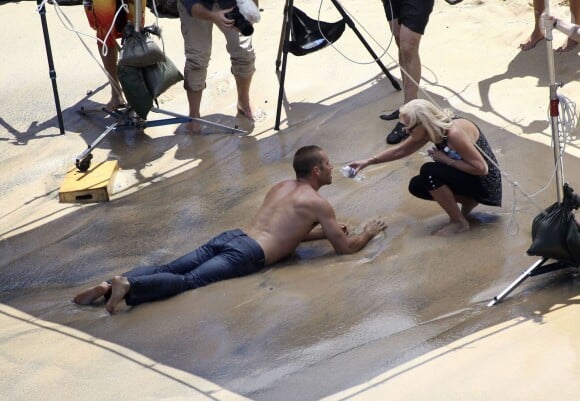 Exclusif - Paul Walker lors d'un photoshoot pour le parfum "Davidoff's Cool Water" à Hawaï le 5 septembre 2013.