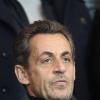 Nicolas Sarkozy au Parc des Princes à Paris le 1er decembre 2013 lors du match entre le PSG et l'OL (4-0).