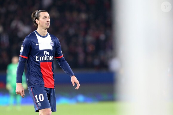 Zlatan Ibrahimovic au Parc des Princes à Paris le 1er decembre 2013 lors du match entre le PSG et l'OL (4-0).