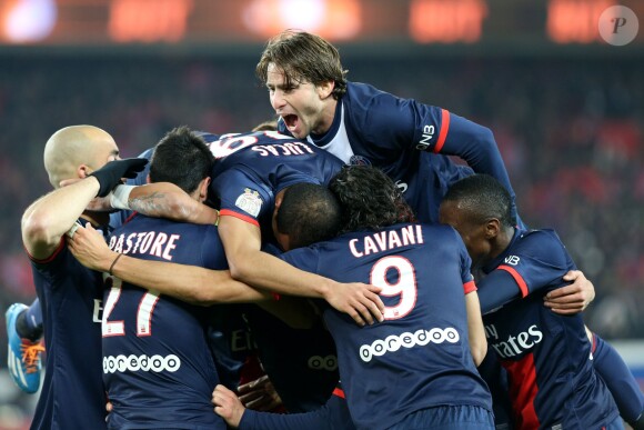 Photo du match entre le PSG et l'OL (4-0) au Parc des Princes le 1er décembre 2013.