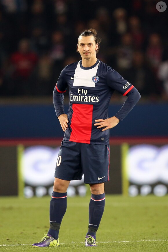 Zlatan Ibrahimovic au Parc des Princes à Paris le 1er decembre 2013 lors du match entre le PSG et l'OL (4-0).