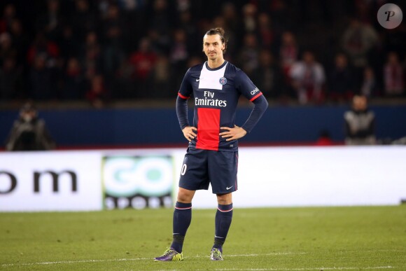 Zlatan Ibrahimovic au Parc des Princes à Paris le 1er decembre 2013 lors du match entre le PSG et l'OL (4-0).