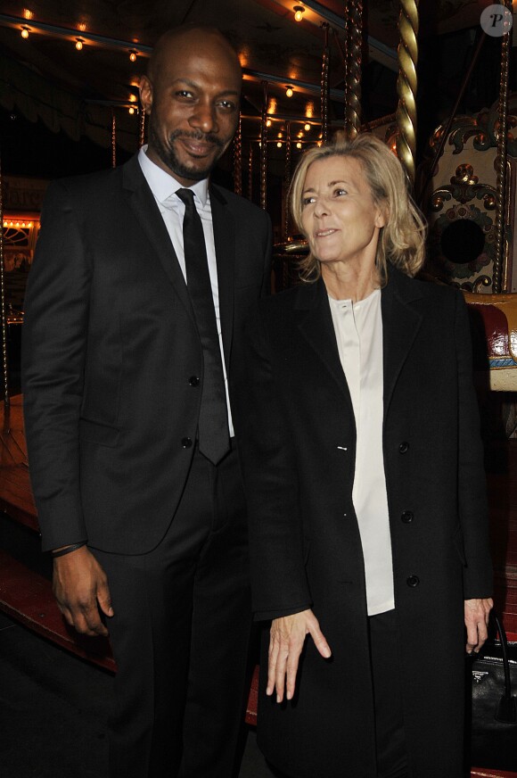 Harry Roselmack et Claire Chazal au gala de la Fondation Mimi le 30 novembre 2013. 