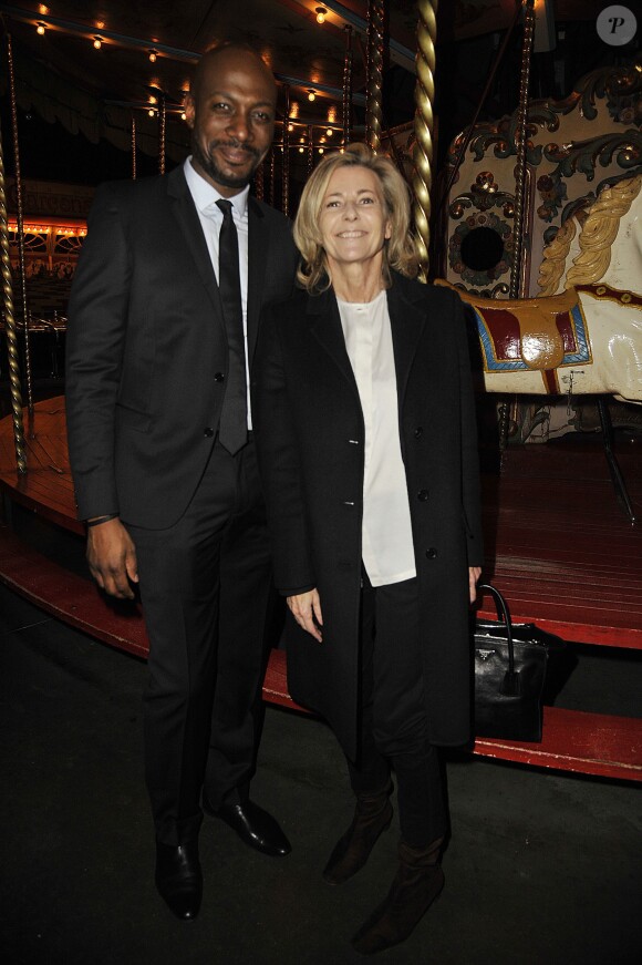 Harry Roselmack et Claire Chazal au gala de la Fondation Mimi le 30 novembre 2013. 