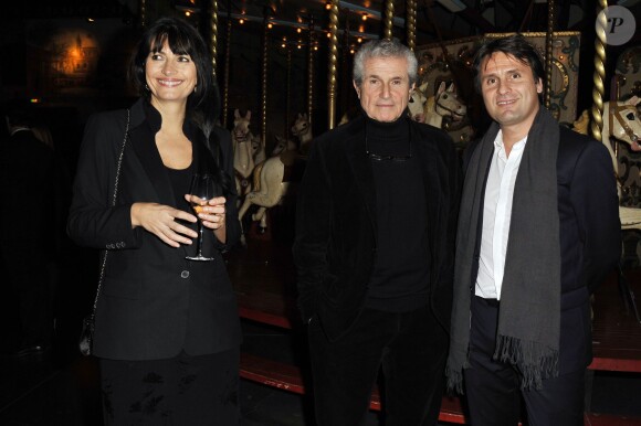 Claude Lelouch avec sa compagne Valerie Perrinau et Fabrice Santoro gala de la Fondation Mimi le 30 novembre 2013. 
