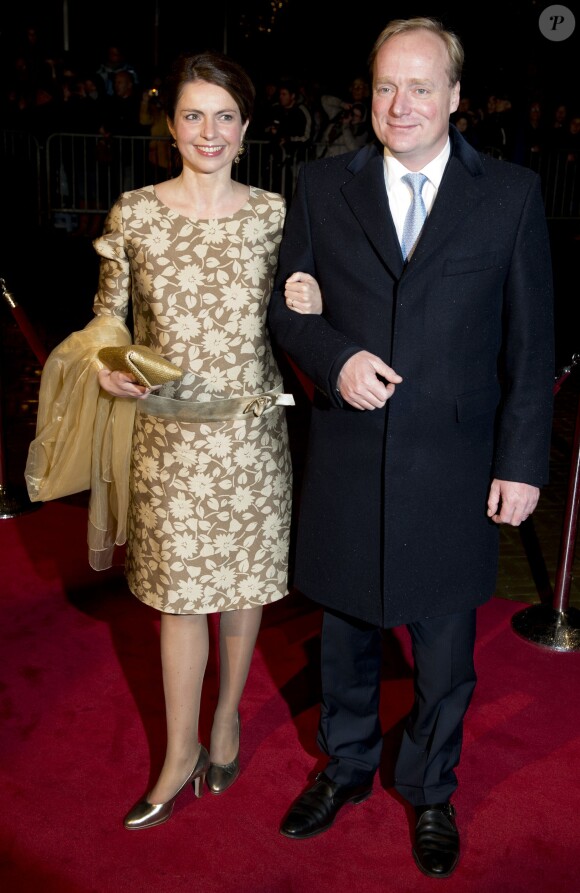 Le prince Carlos de Bourbon-Parme et la princesse Annemarie au Théâtre Circus pour le concert inaugurant les célébrations des 200 ans du royaume des Pays-Bas le 30 novembre 2013.