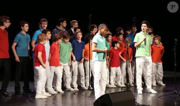 Exclusif - Les Petits Chanteurs d'Asnieres au concert de charité pour les enfants de l'hôpital Ambroise Paré de Boulogne-Billancourt, au Carré Bellefeuille, le 4 décembre 2013.