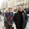 Marie-Christine Adam et Francois-Eric Gendron lors de l'hommage au cinéaste Georges Lautner, organisé à Paris en l'église Saint-Roch le 5 décembre 2013