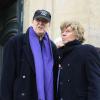 Jean-Marie Poiré et Etienne Chatiliez lors de l'hommage au cinéaste Georges Lautner, organisé à Paris en l'église Saint-Roch le 5 décembre 2013