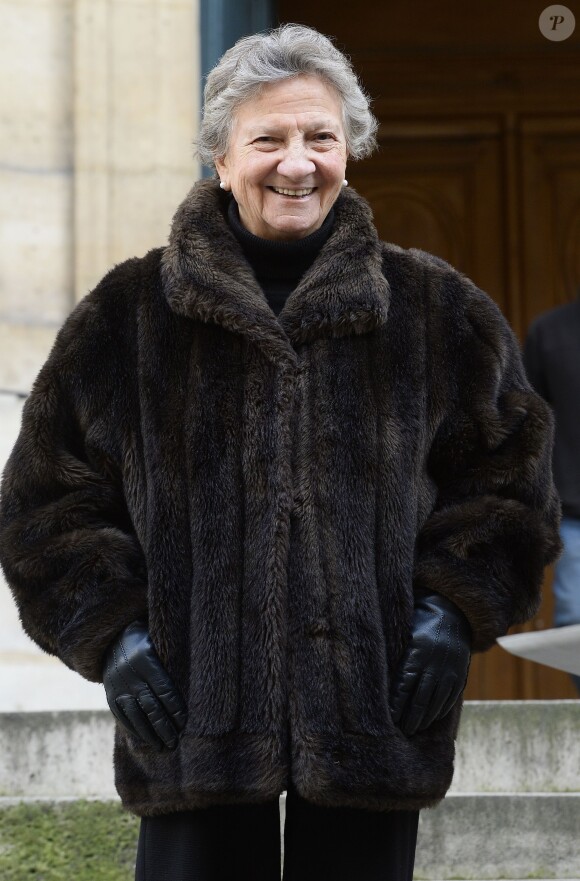 Marthe Villalonga lors de l'hommage au cinéaste Georges Lautner, organisé à Paris en l'église Saint-Roch le 5 décembre 2013