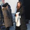 L'actrice Dakota Johnson sur le tournage du film Fifty Shades Of Grey à Vancouver, le 5 décembre 2013.
