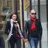 Macaulay Culkin et sa petite amie Jordan Lane Price se rendent au centre Georges Pompidou à Paris.