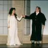 Gérard Depardieu et Fanny Ardant dans la pièce La Bête de la jungle à Paris en 2004 (théâtre de la Madeleine)