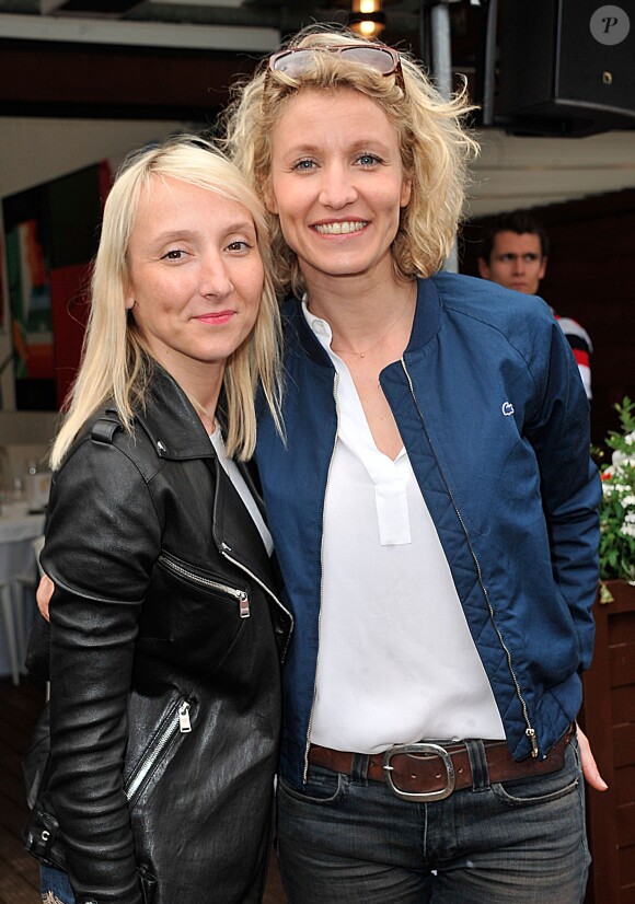 Audrey Lamy et sa soeur Alexandra Lamy à Roland Garros le 2 juin 2013