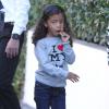 Exclusif – Lou, 4 ans, se rend au restaurant Cecconi's avec son père le chanteur Seal. Los Angeles, le 14 décembre 2013.