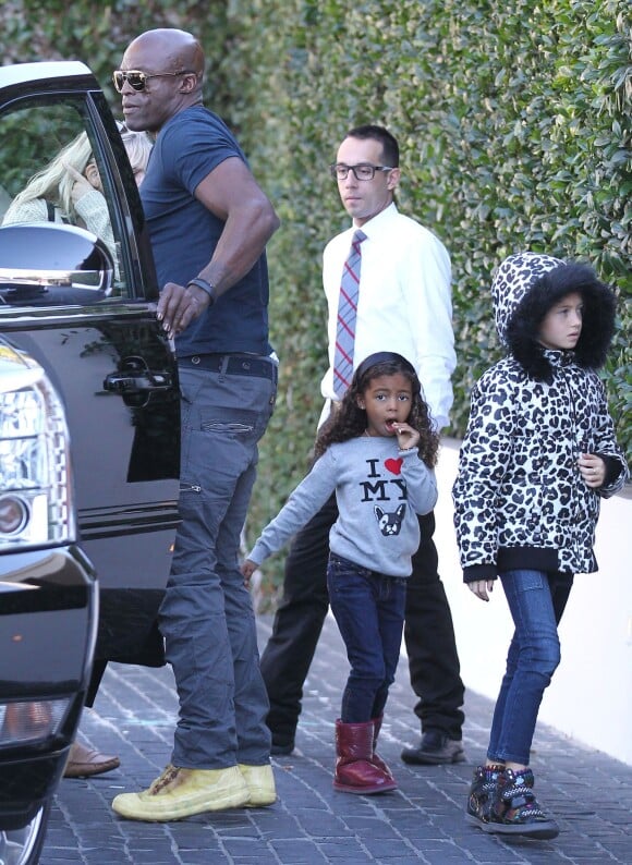 Exclusif – Seal se rend au restaurant Cecconi's avec ses enfants. Los Angeles, le 14 décembre 2013.