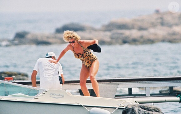 La princesse Lady Diana à Saint-Tropez le 16 juillet 1997.