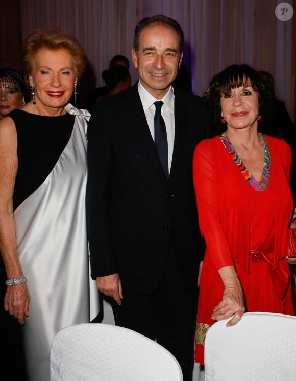 Monique Raimond, Jean-François Copé, Danièle Evenou lors de la soirée The Best Awards 2013 de Massimo Gargia aux Salons Hoche à Paris le 16 décembre 2013
