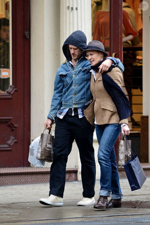 Ben Foster et Robin Wright se promenant à New York le 7 avril 2013