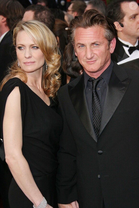 Sean Penn et Robin Wright lors des Oscars 2009