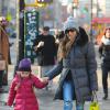 Sarah Jessica Parker et sa fille Tabitha de retour de l'école, à New York, le 19 décembre 2013.
