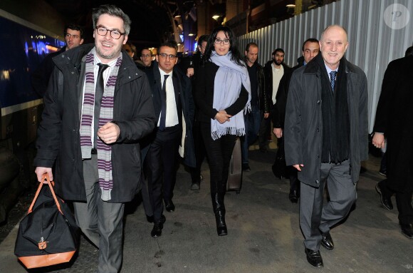 Exclusif : Yamina Benguigui arrive à la gare de Lille, le 19 décembre 2013.
