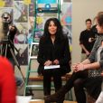 Exclusif - Yamina Benguigui visite l'école de cinéma et d'audiovisuel de Tourcoing, le 19 décembre 2013.